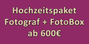 Hochzeitspaket: Fotograf + FotoBox